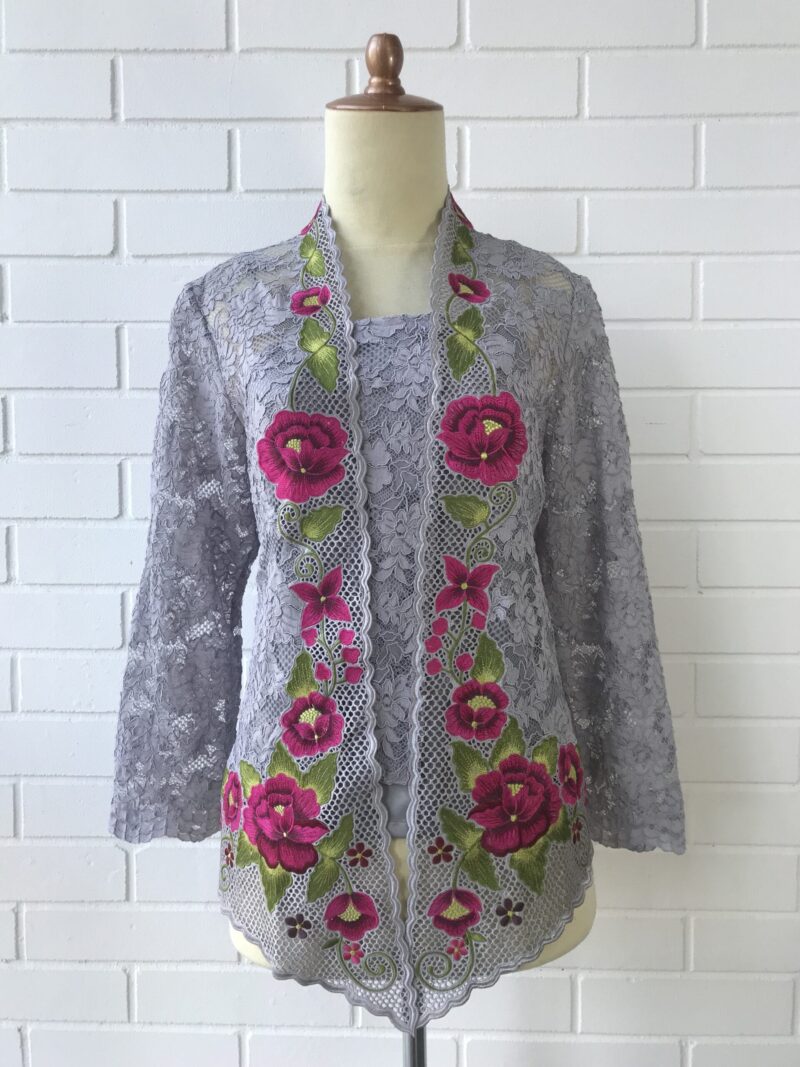 Kebaya Elisa in Grey