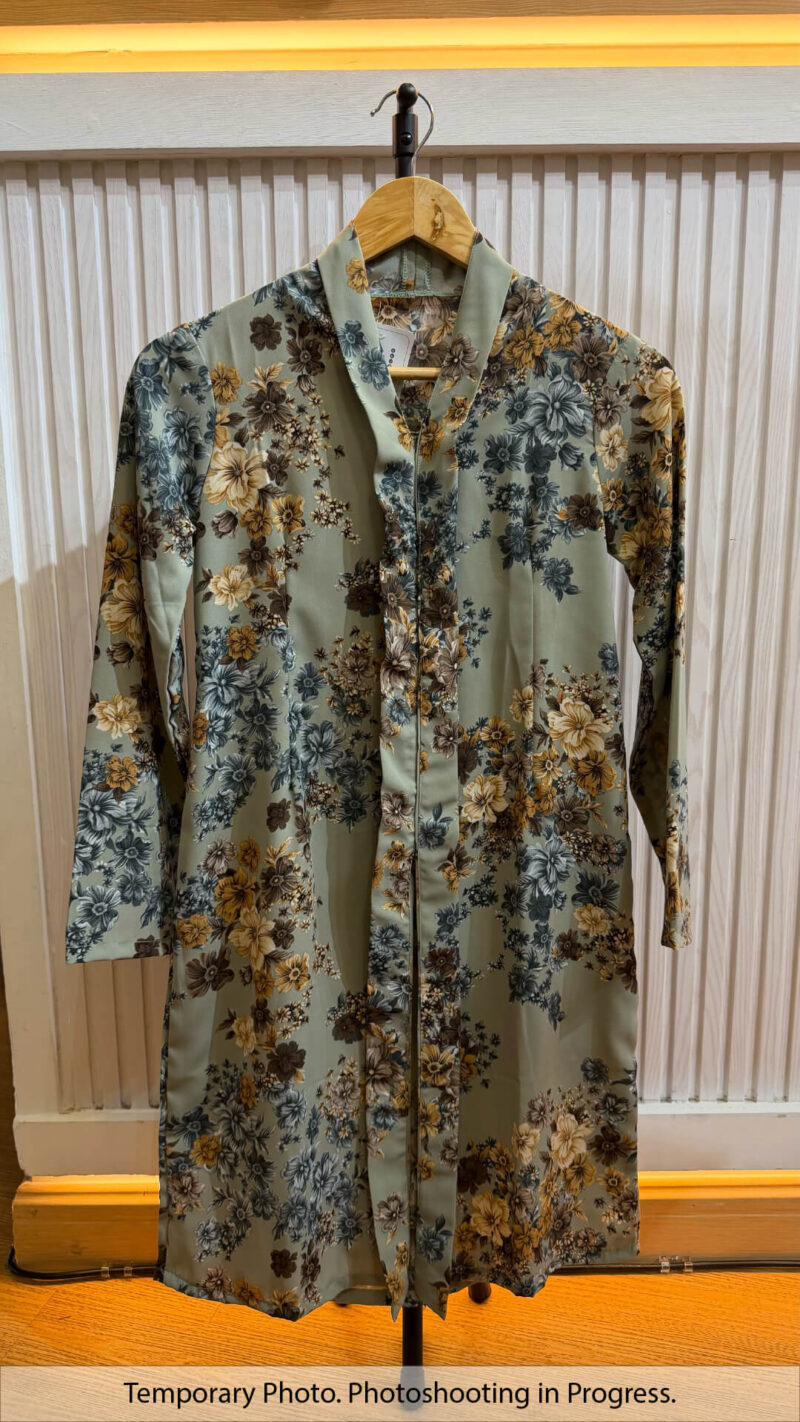 Oriana Long Kartini Kebaya in Ash Grey