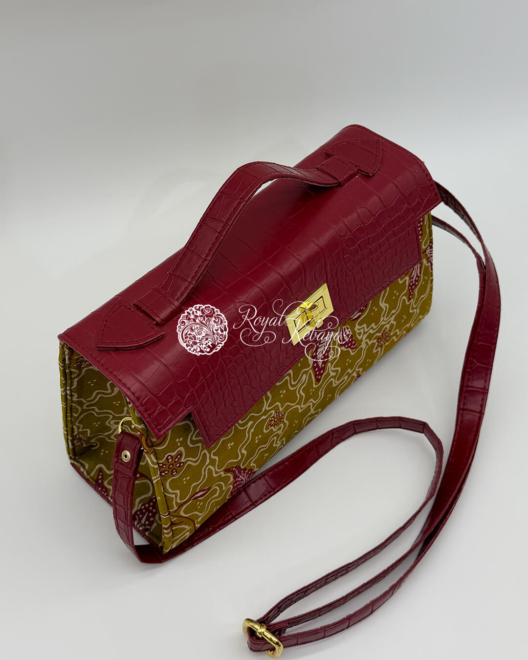 Lailatul Handbag in Goldenrod and Night Bordeaux - Image 3