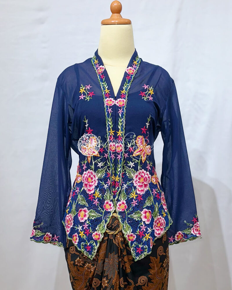 Anjell Kebaya in Navy Blue