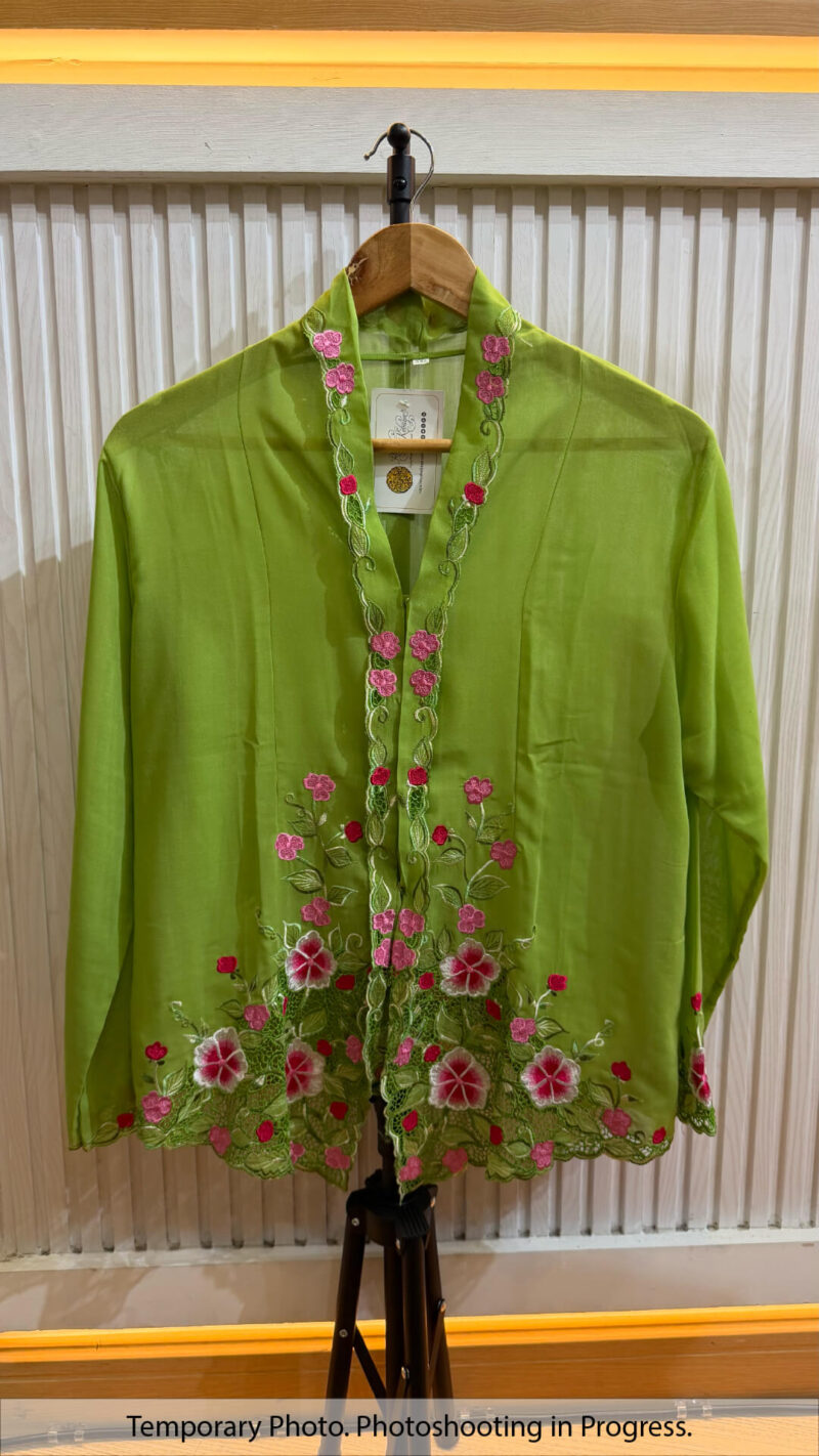 Buraidah Kebaya in Yellow Green