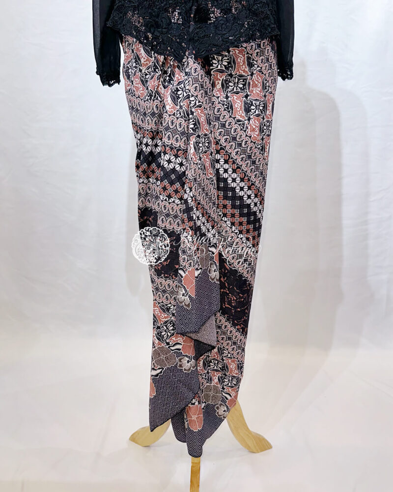 Femi Self-Tie Wrap Poly-Cotton Skirt