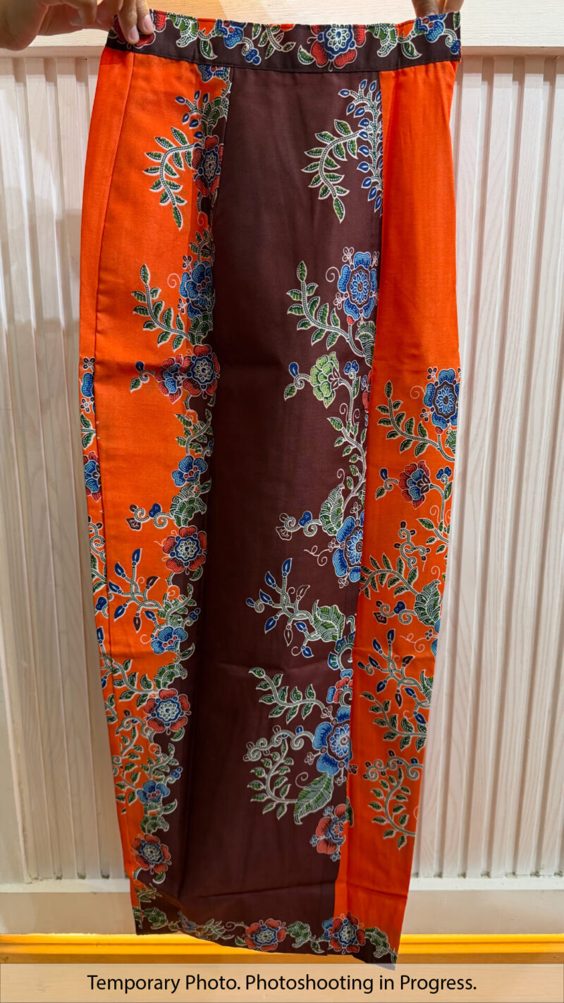 Ruby Easywear Tube Skirt in Blaze Orange and Espresso