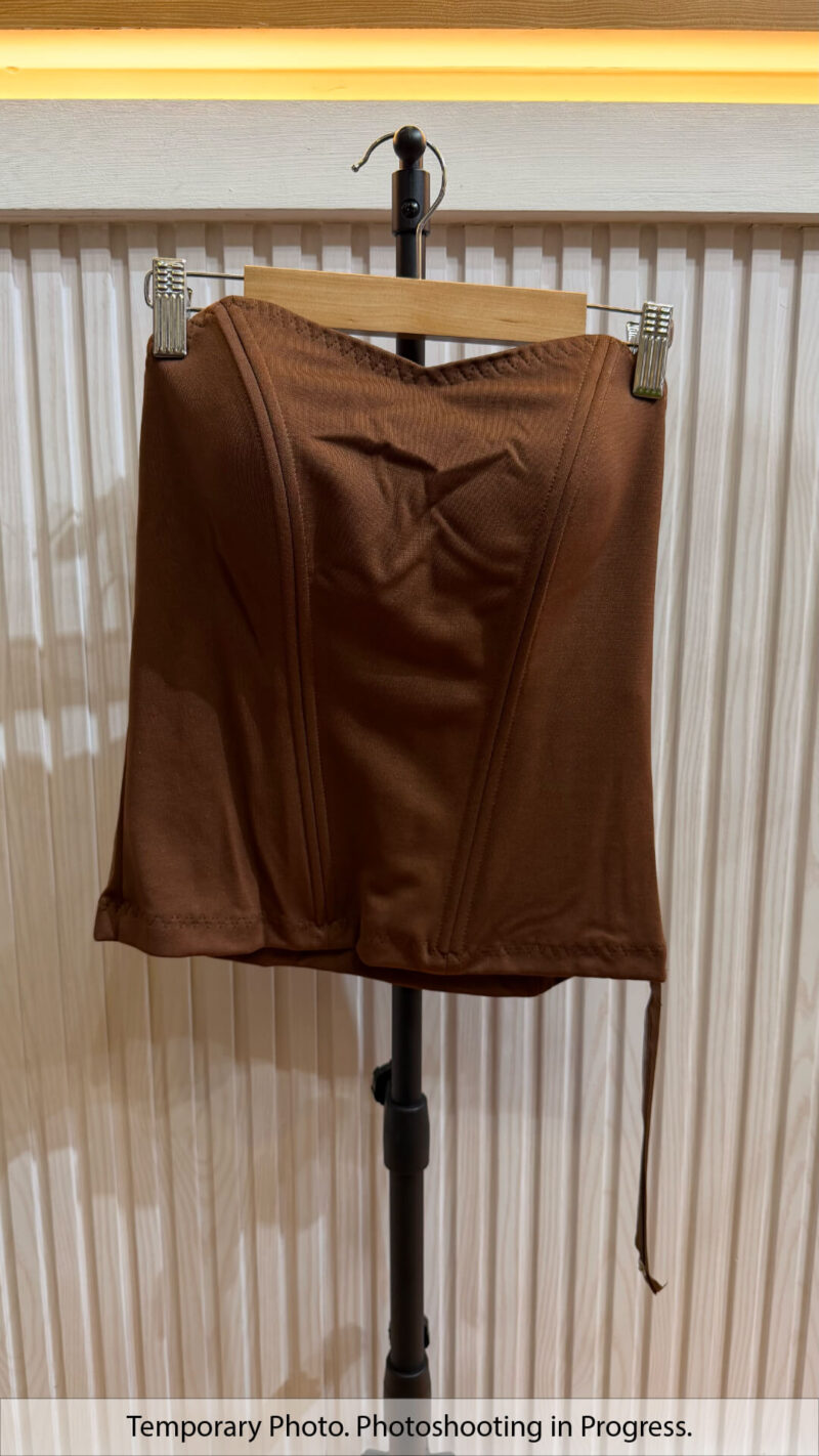 Eshal Basic Boned Corset in Coffee Bean