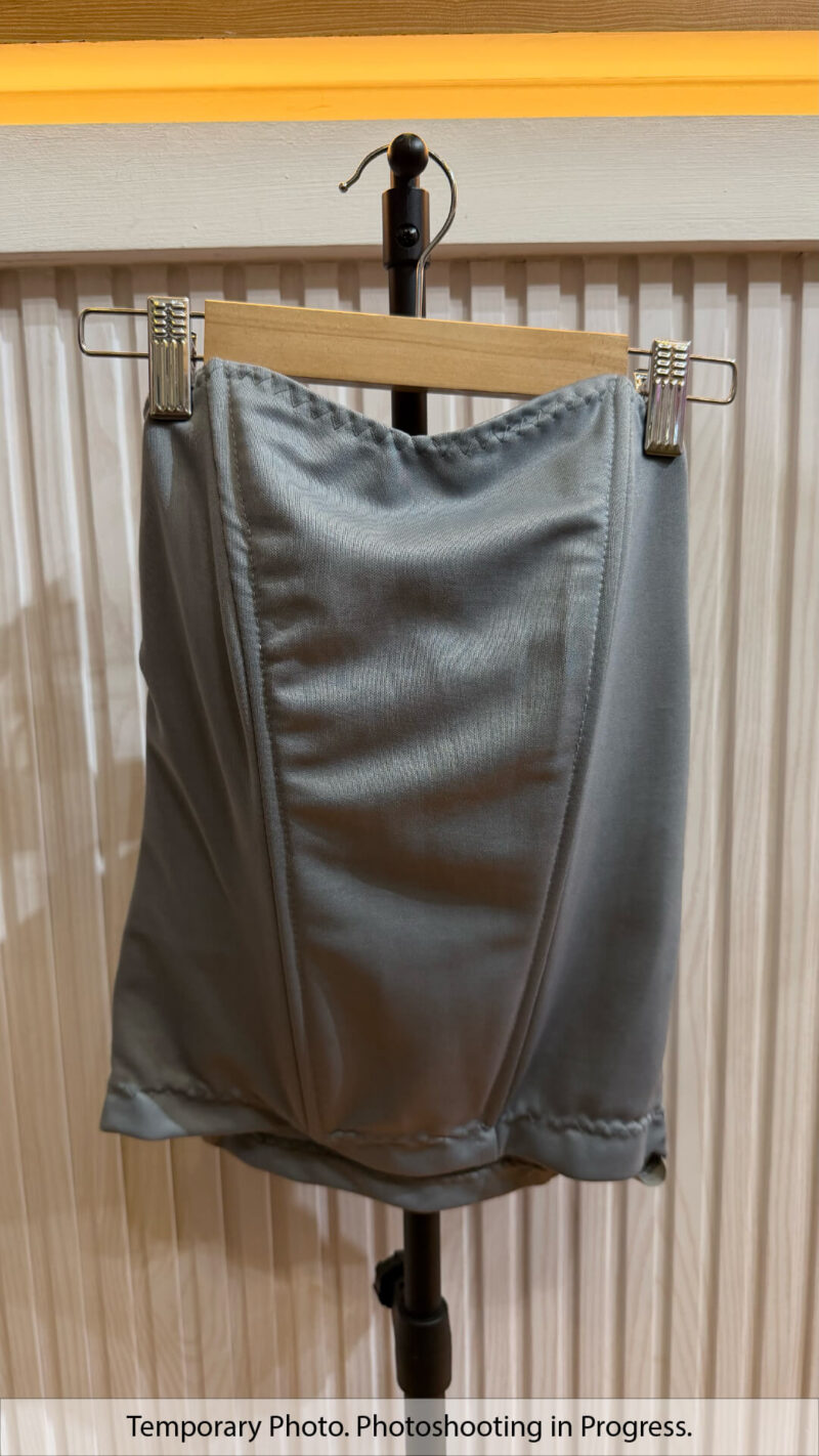 Eshal Basic Boned Corset in Grey Olive