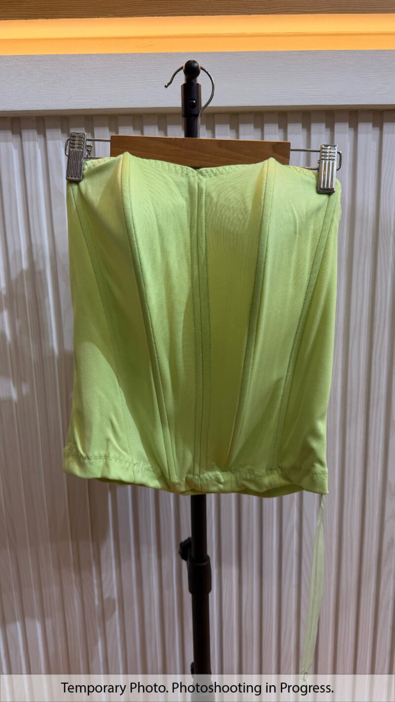 Eshal Basic Boned Corset in Pale Lime