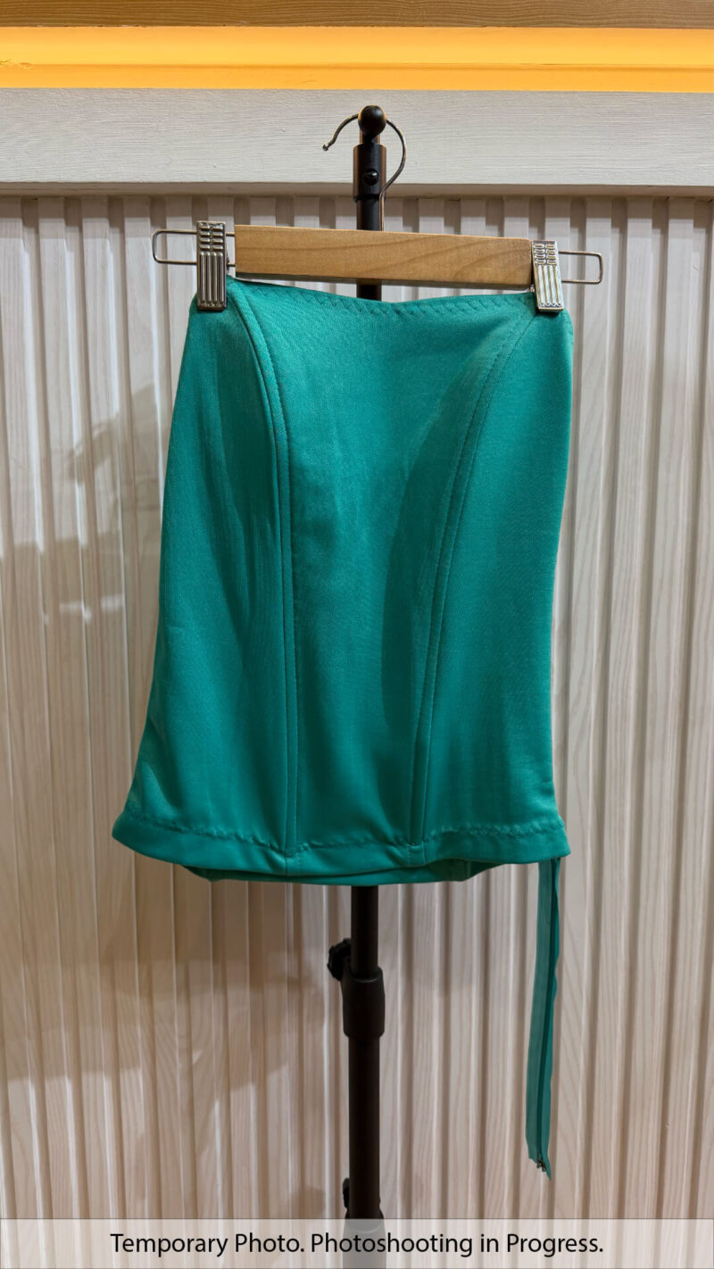 Eshal Basic Boned Corset in Seaweed Green