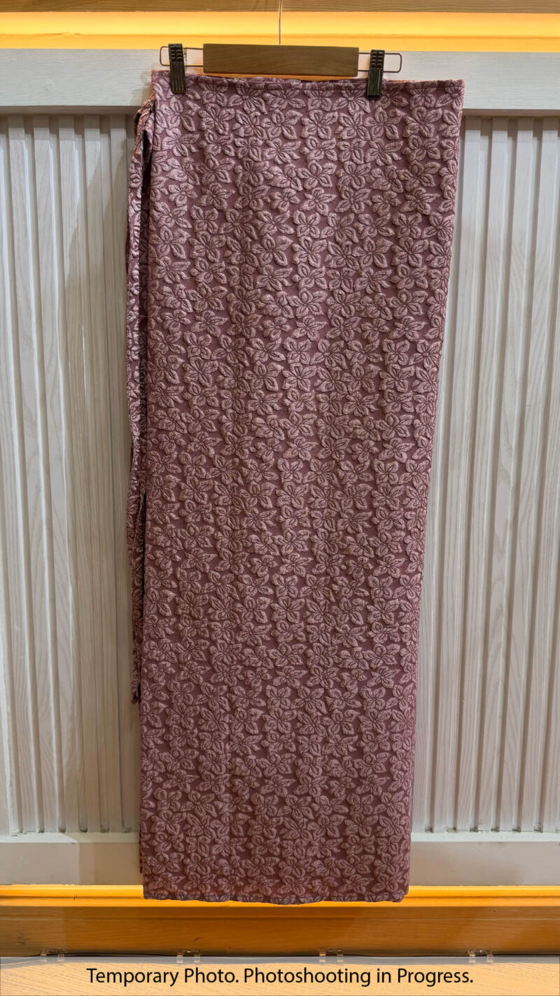 Elsa Self-Tie Wrap Skirt in Old Rose