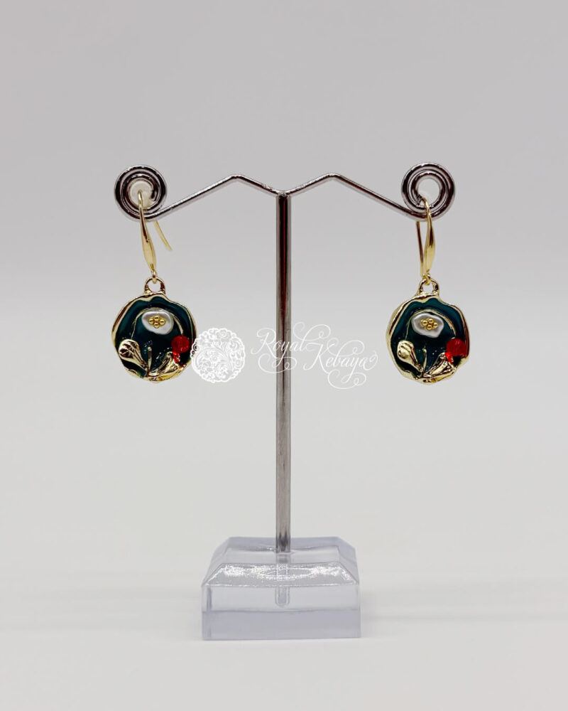 Hae Dangle Earrings in Pine Blue