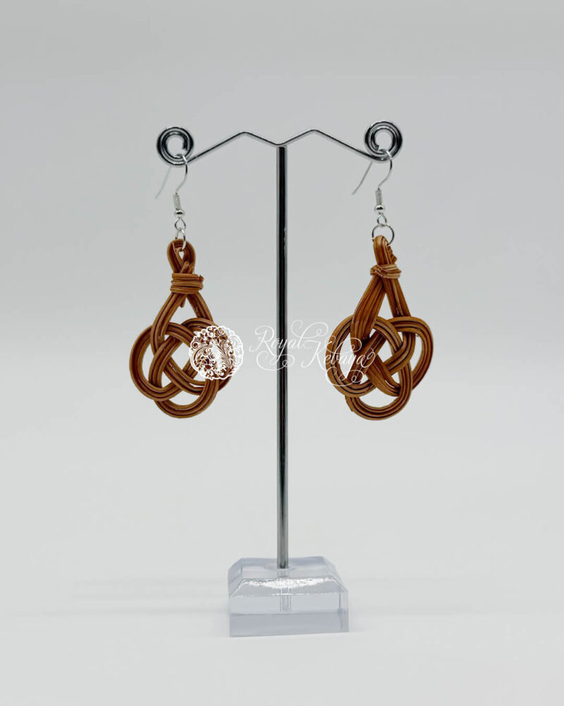 Maa Dangle Earrings in Saddle Brown