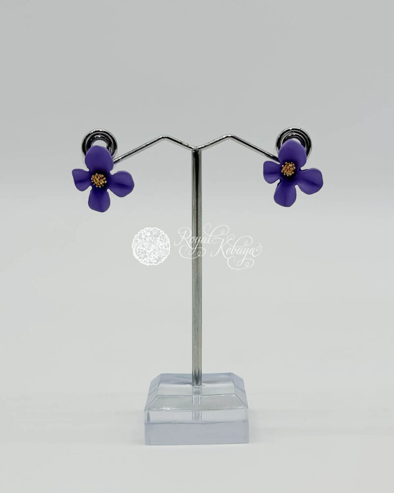 Mae Stud Earrings in Blue Violet