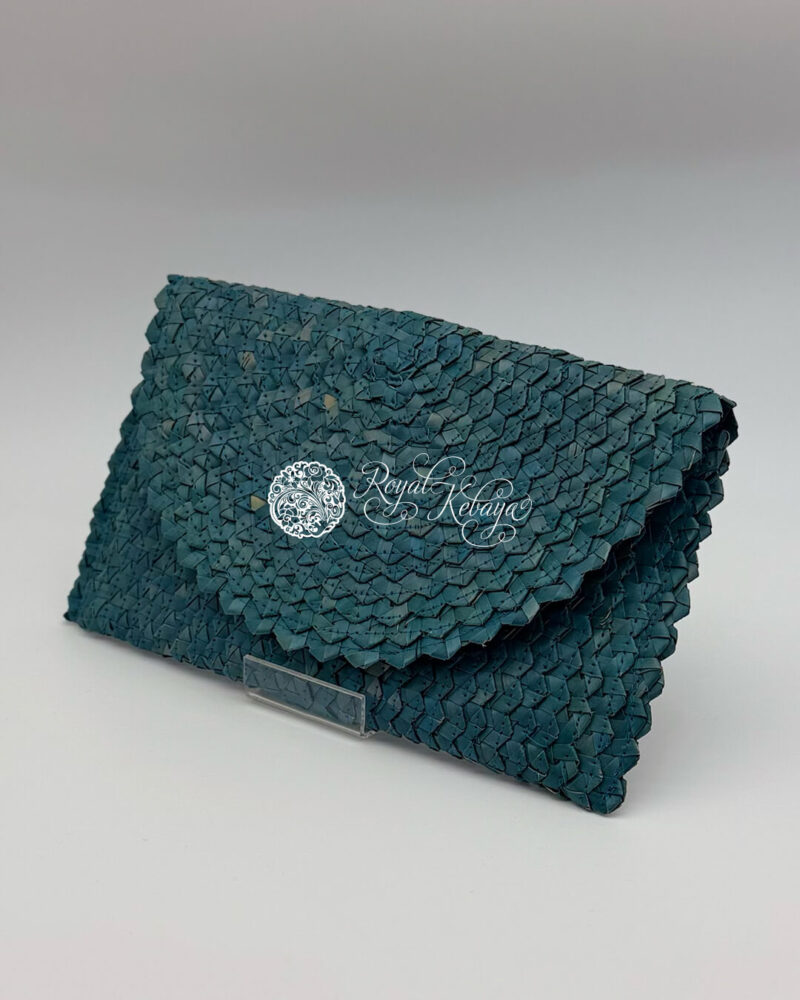Odelia Woven Clutch in Air Force Blue