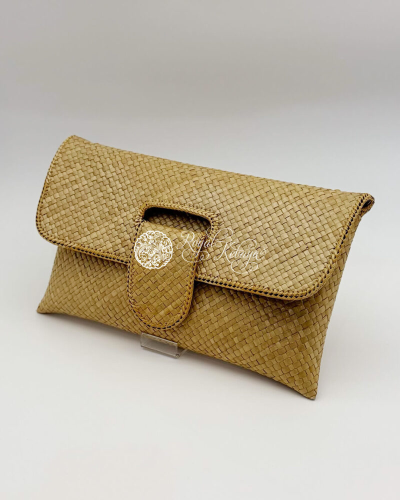 Qabila Woven Clutch in Bronze