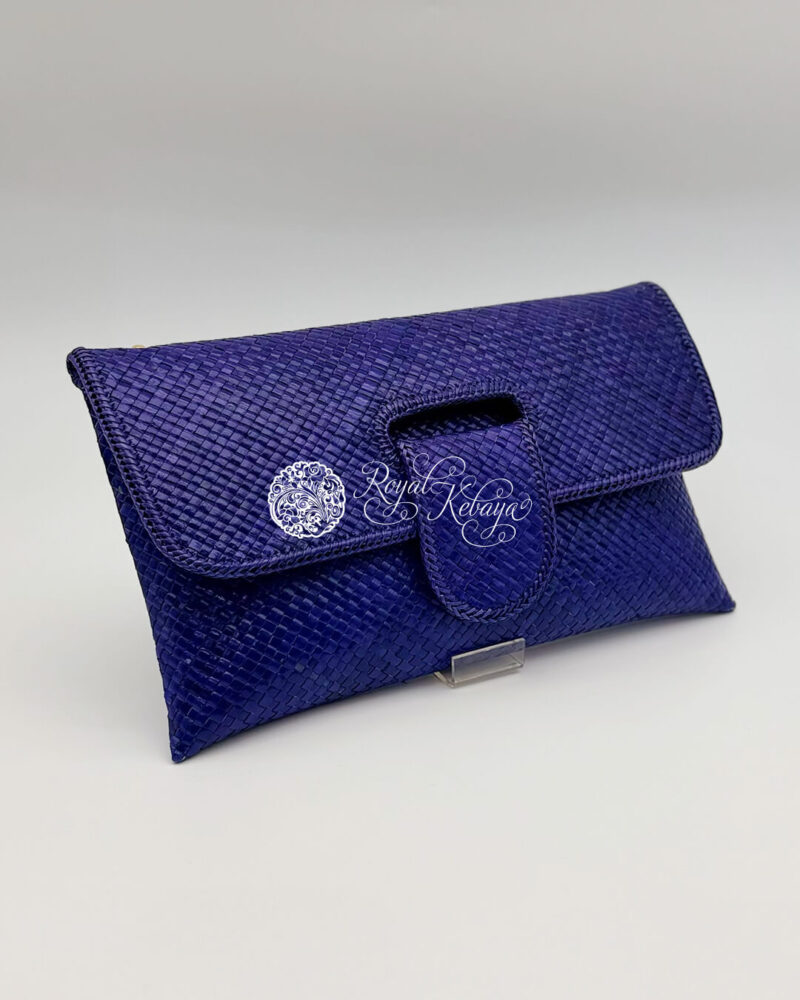Qabila Woven Clutch in Deep Twilight