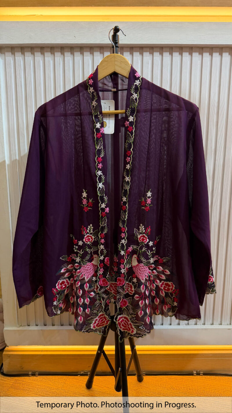 Bella Kebaya in Midnigh Violet and Raspberry Red