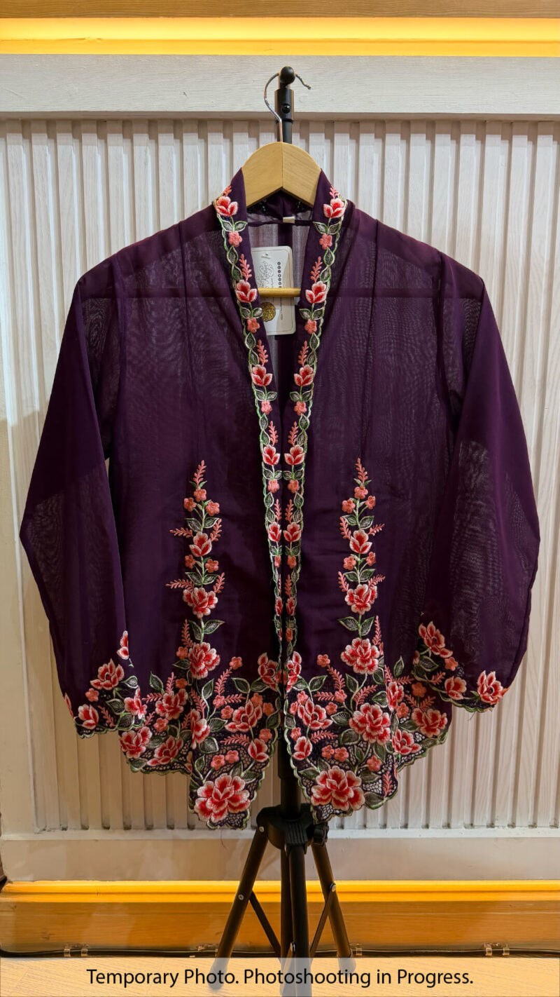 Elviza Kebaya in Midnigh Violet and Coral Pink