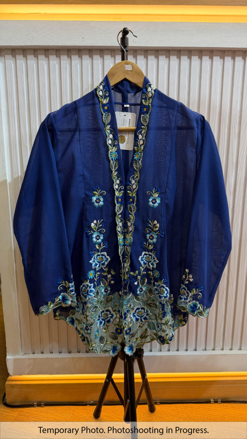 Masha Nyonya Kebaya in French Blue and Sage Green