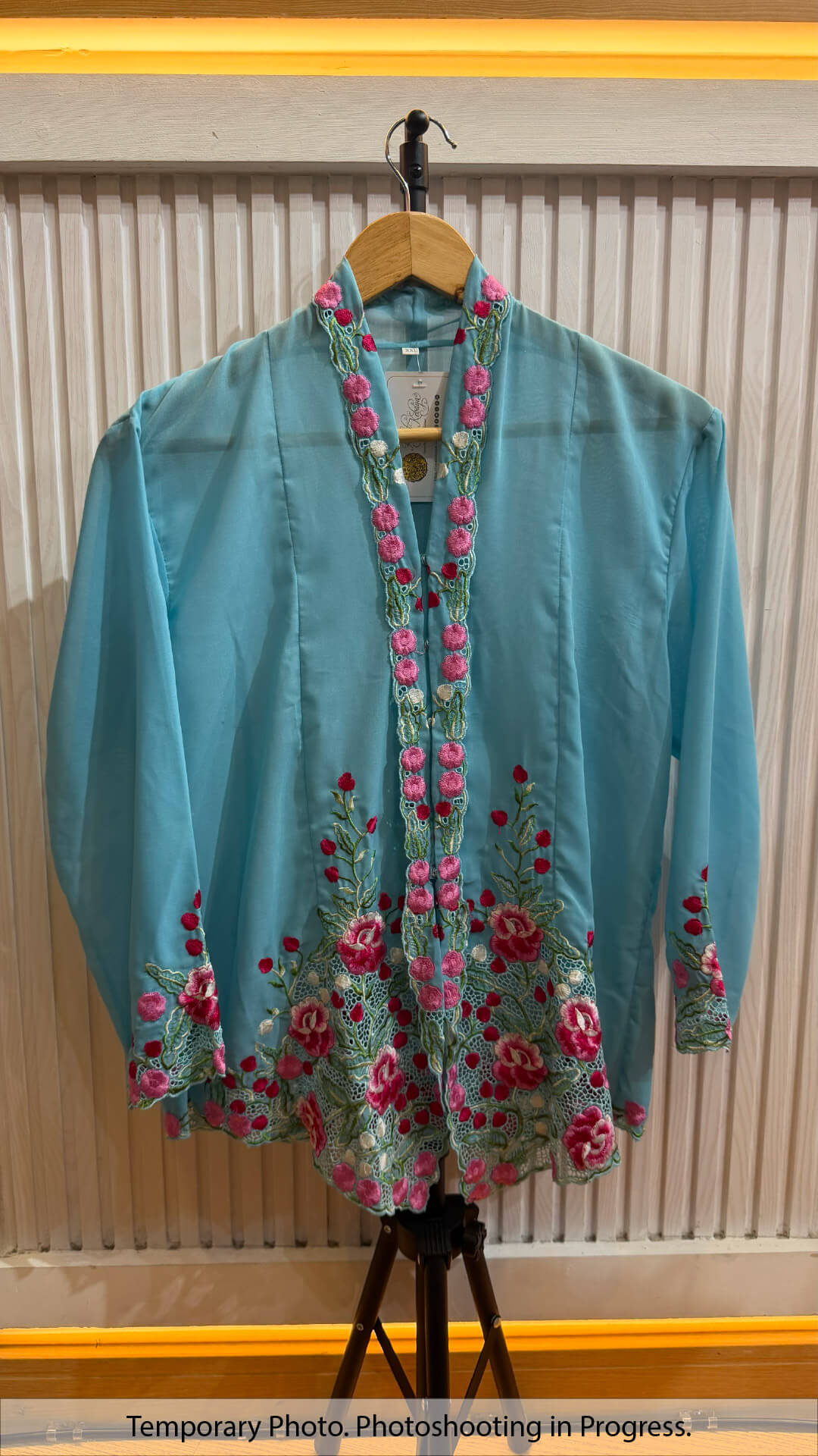 Humairah Nyonya Kebaya in Fresh Sky and Cherry Rose