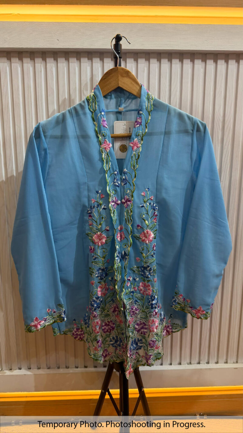 Jolie Nyonya Kebaya in Cool Sky and Cherry Blossom
