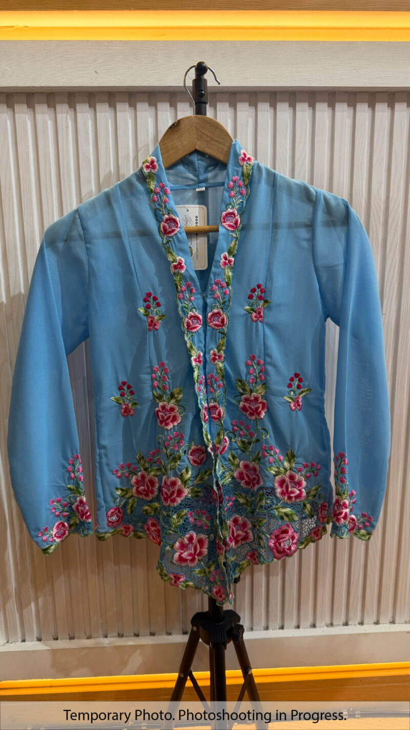 Nadira Nyonya Kebaya in Cool Sky and Hot Rose