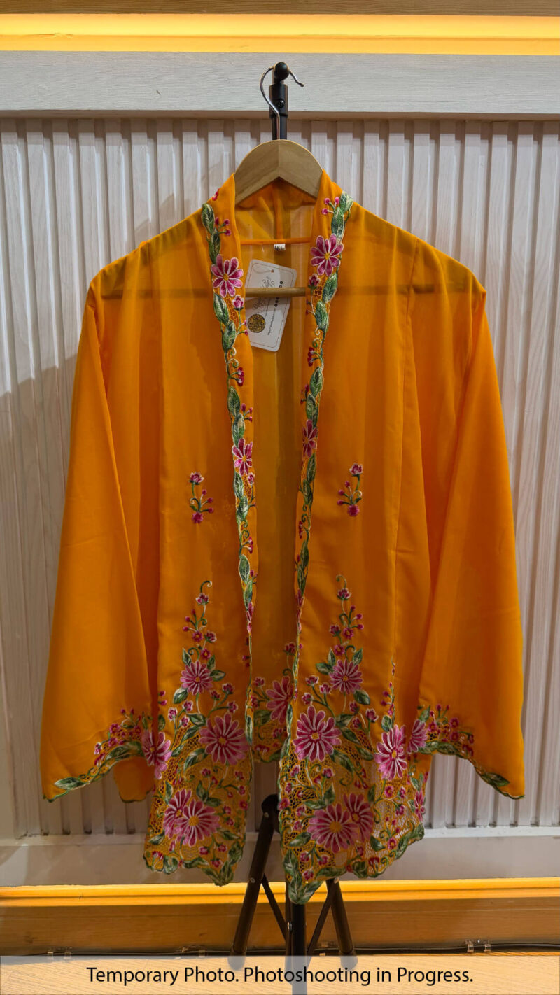 Alyse Nyonya Kebaya in Dark Orange and Hot Rose