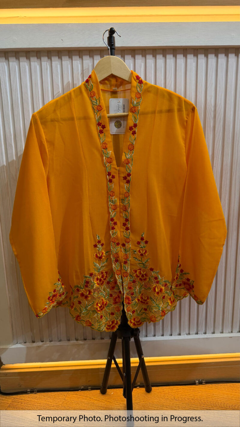 Maeve Nyonya Kebaya in Dark Orange and Mahogany Red