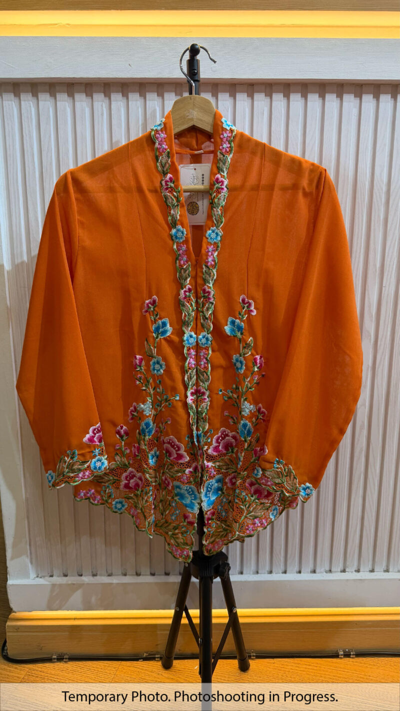 Tallulah Nyonya Kebaya in Spicy Paprika and Sky Surge