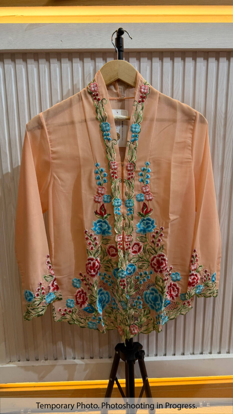 Lana Nyonya Kebaya in Peach Cream and Sky Surge