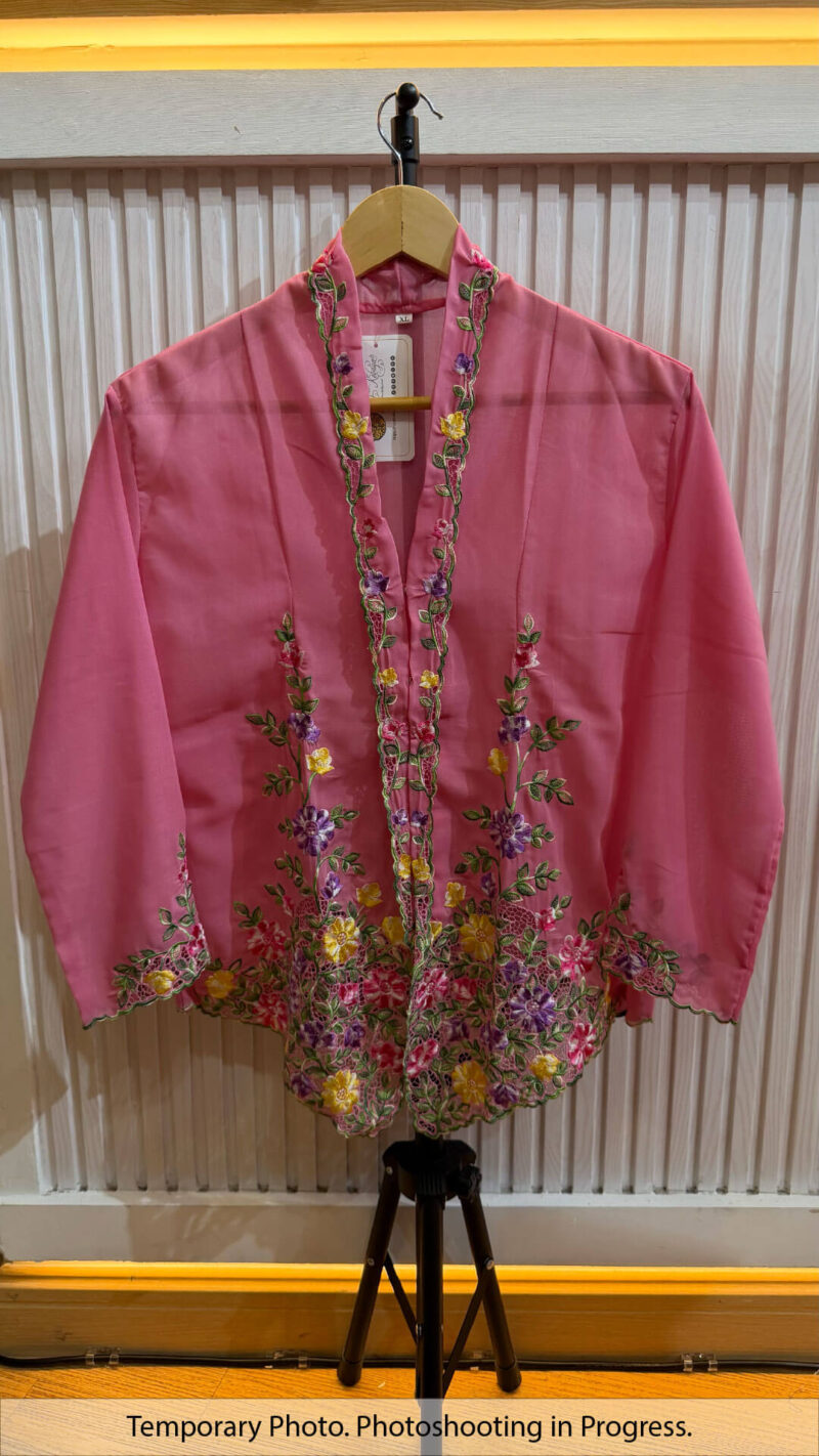Cassandra Nyonya Kebaya in Pink Mist and Amethyst
