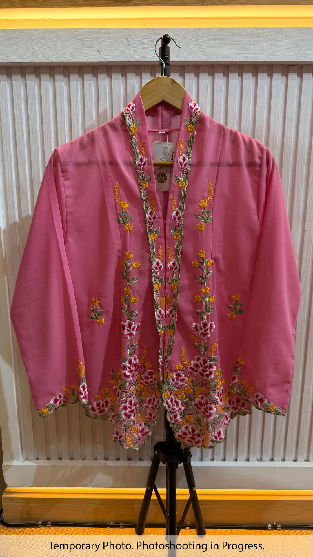 Dianati Nyonya Kebaya in Pink Mist and Cherry Rose
