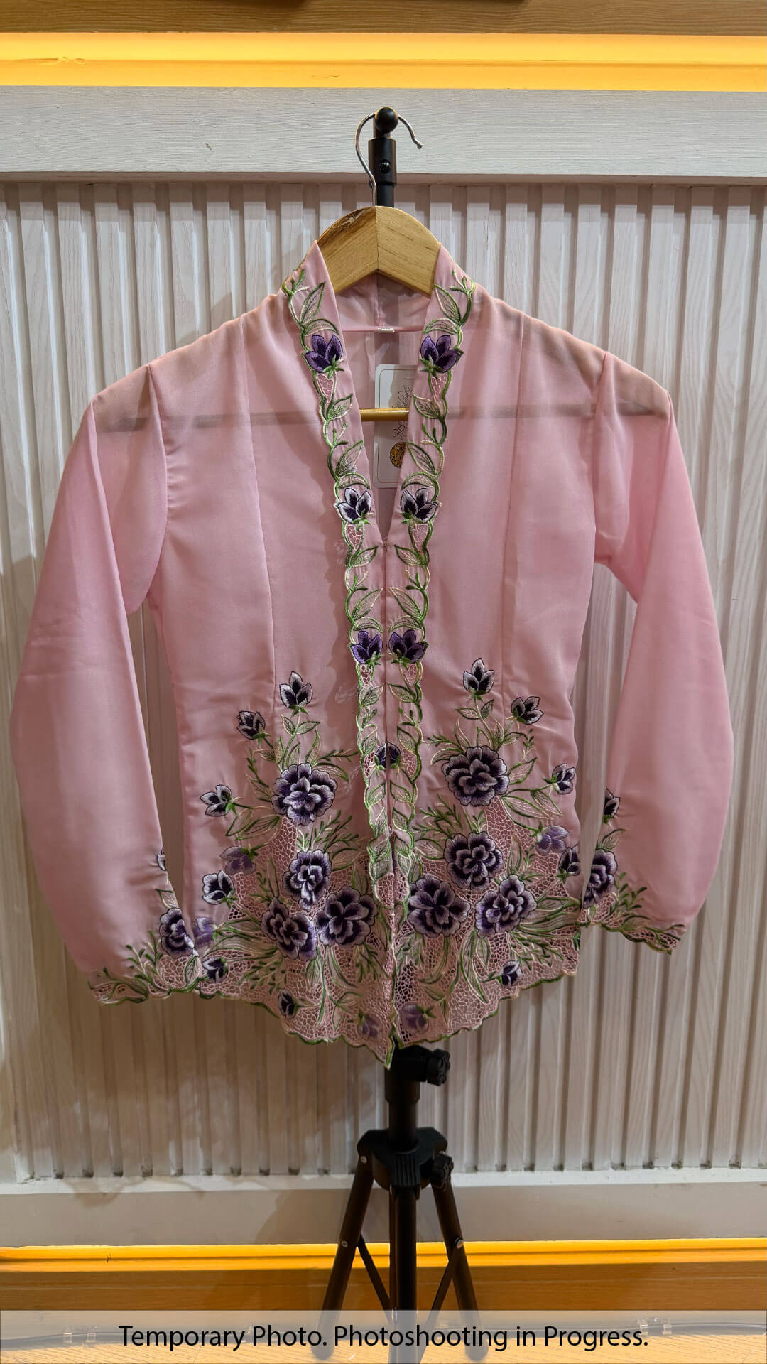 Hilary Nyonya Kebaya in Lavender Blush and Midnight Violet
