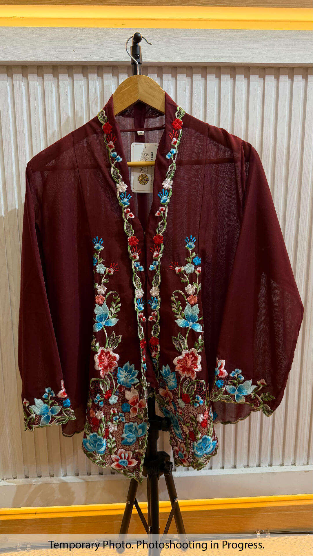Qurrat Nyonya Kebaya in Night Bordeaux and Ocean Deep