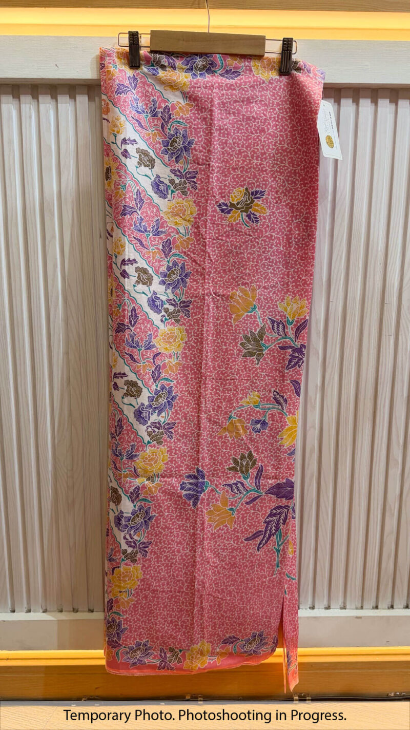 Amber Self-Tie Wrap Skirt in Cotton Blush