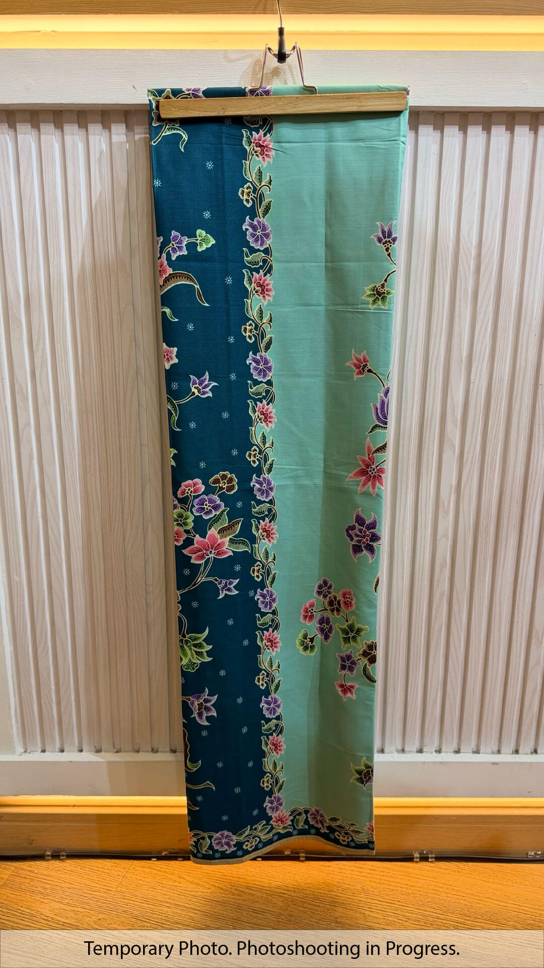 Ayleen Tube-Sewn Wrap Skirt in Dark Teal and Pearl Aqua