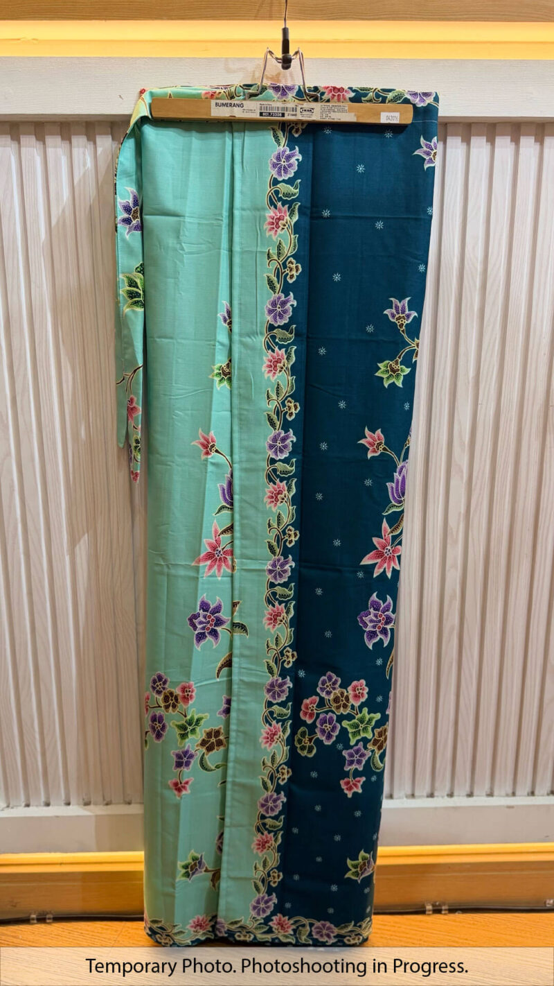 Ayleen Self-Tie Wrap Skirt Dark Teal and Pearl Aqua