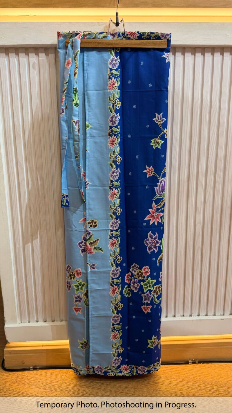 Ayleen Self-Tie Wrap Skirt Midnight Blue and Powder Blue