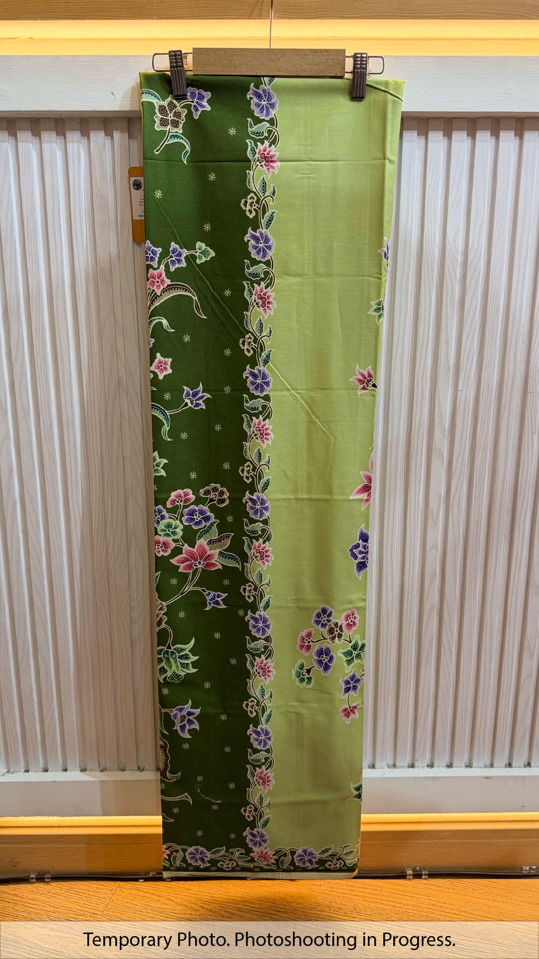 Ayleen Tube-Sewn Wrap Skirt in Olive Leaf and Pale Lime