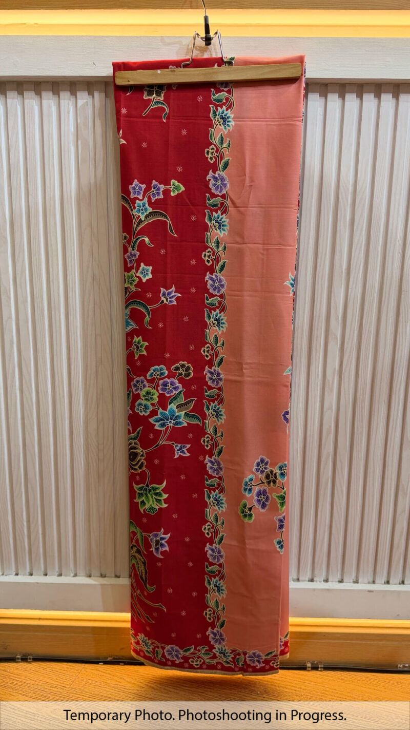 Ayleen Self-Tie Wrap Skirt Red Ruby and Sweet Salmon