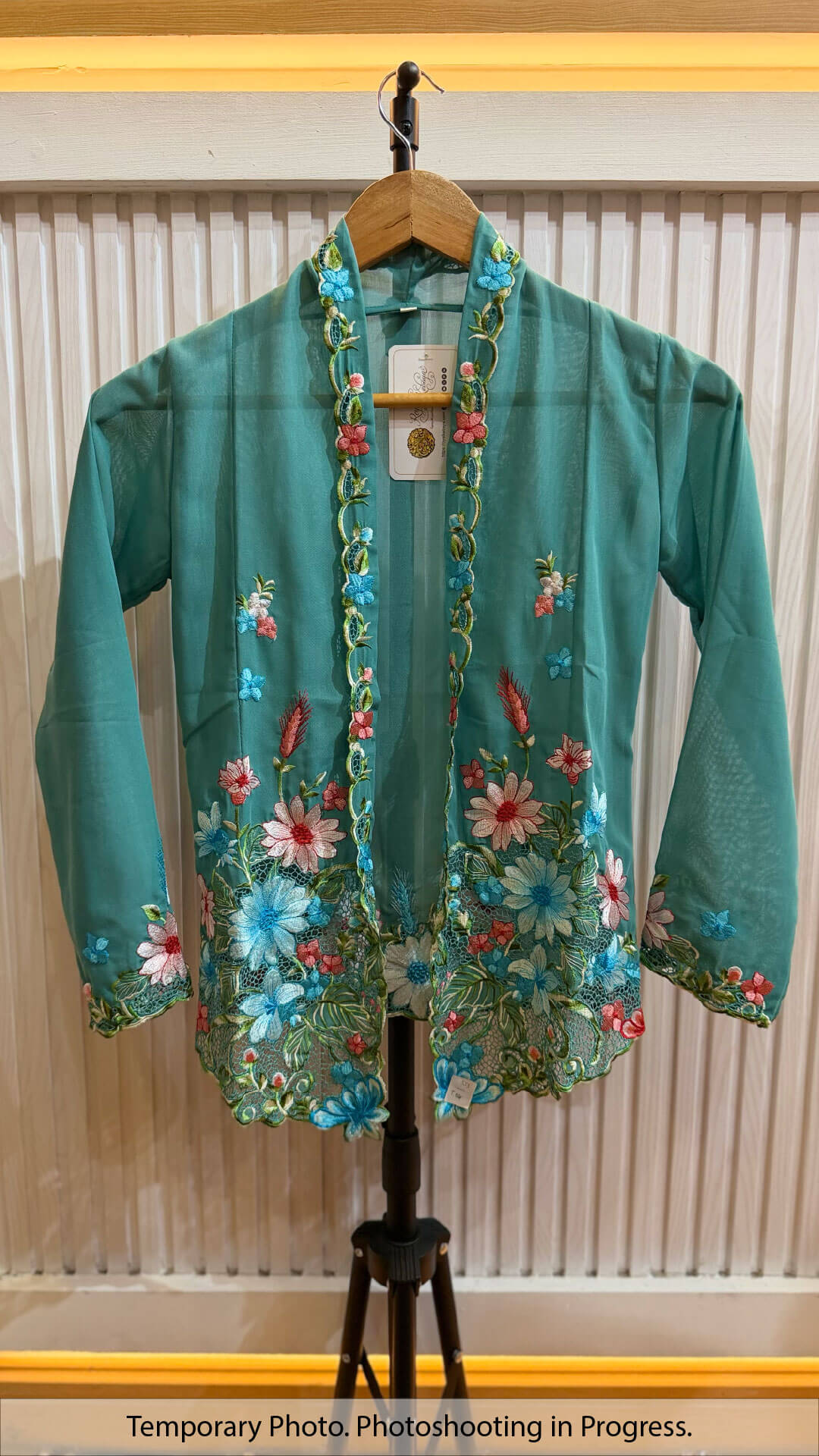 Areeba Nyonya Kebaya in Tropical Teal and Maya Blue