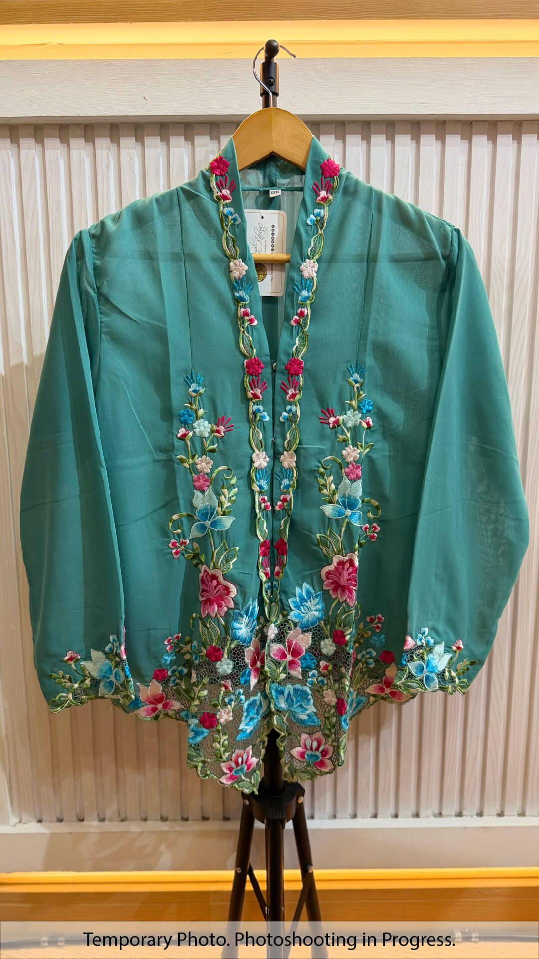 Qurrat Nyonya Kebaya in Tropical Teal and Maya Blue