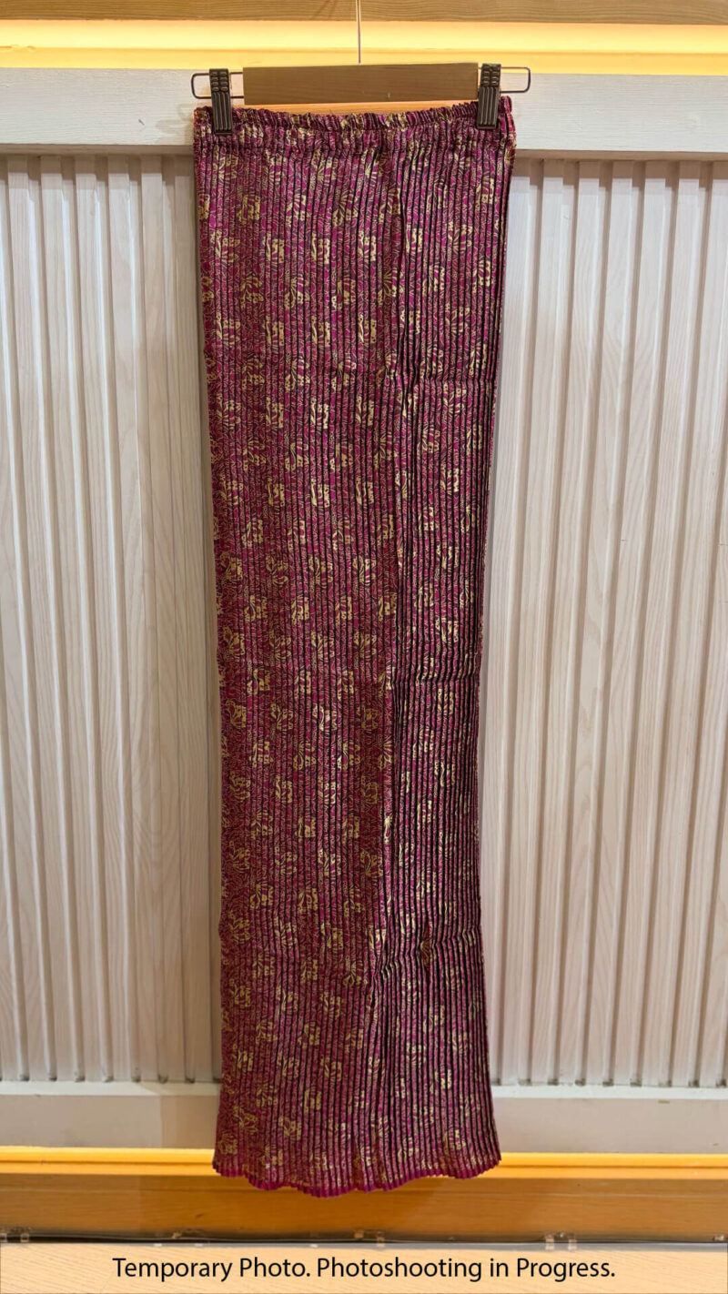 Calinda Easywear Pleated Skirt in Vintage Lavender and Rapsberry Plum