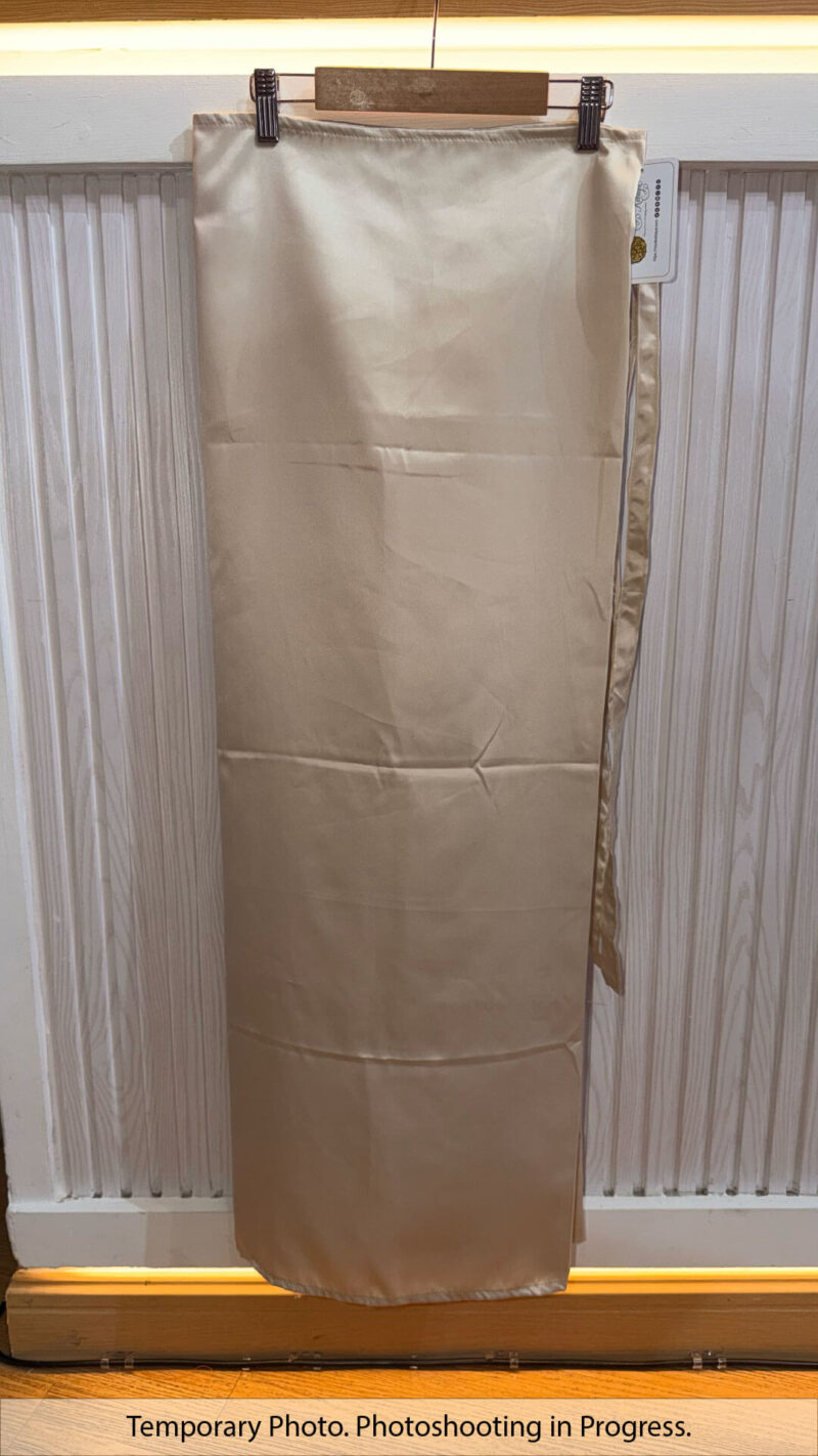 Hisana Fixed-Base Wrap Skirt in Almond Silk