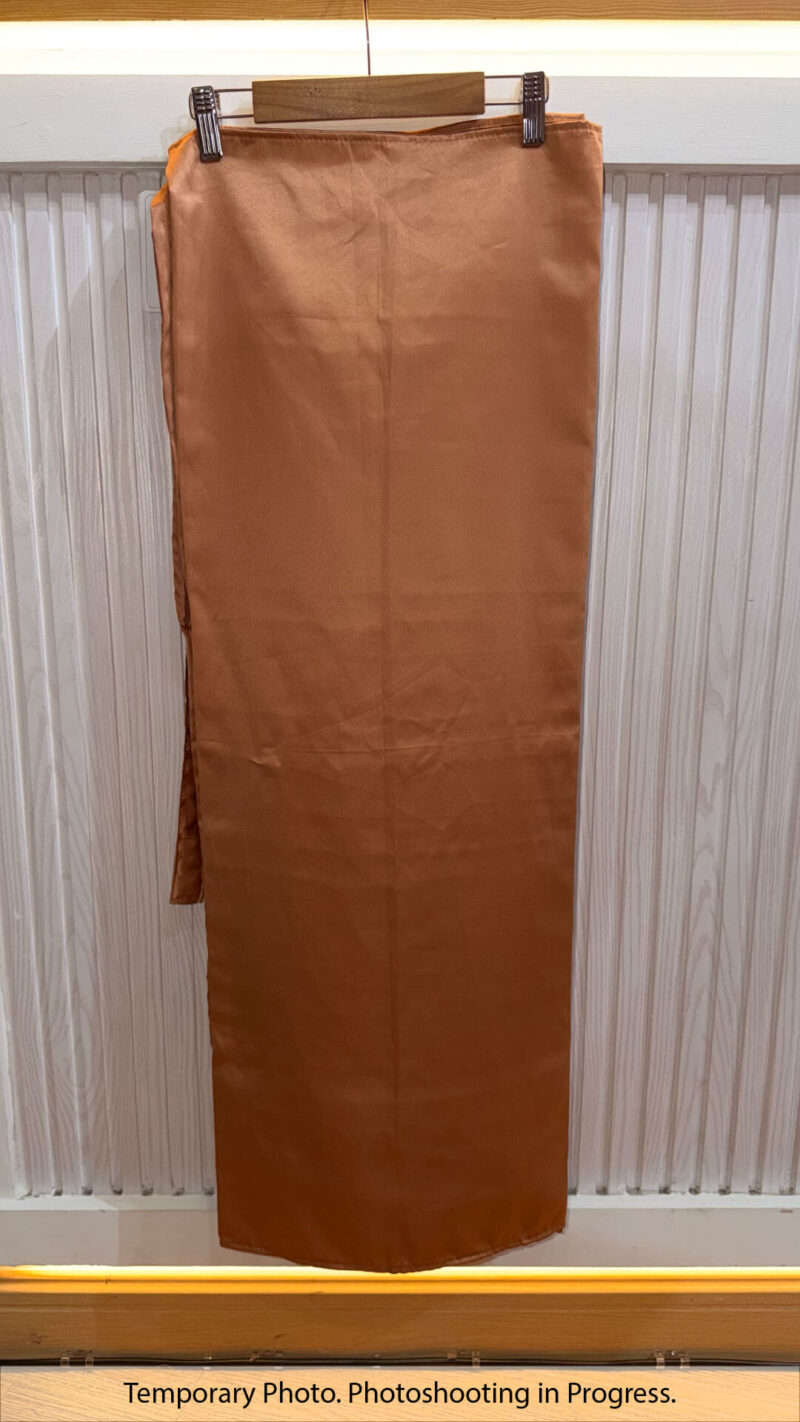Hisana Fixed-Base Wrap Skirt in Cinnamon Wood
