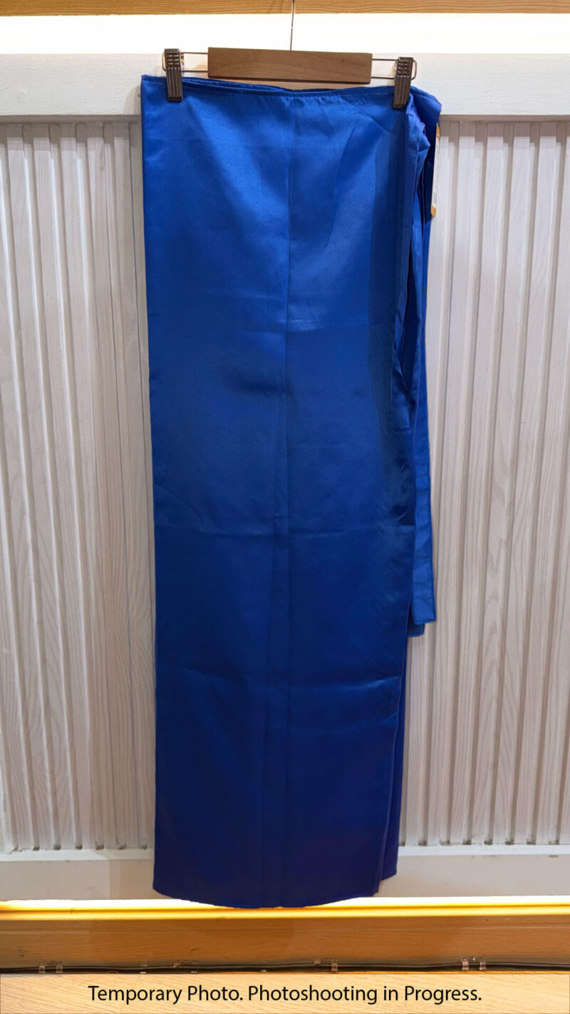 Hisana Fixed-Base Wrap Skirt in Cobalt Blue