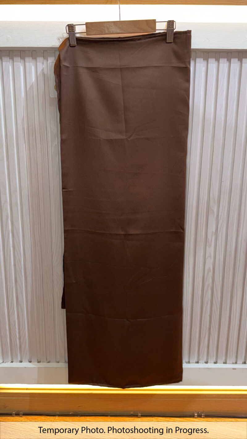 Hisana Fixed-Base Wrap Skirt in Dark Coffee