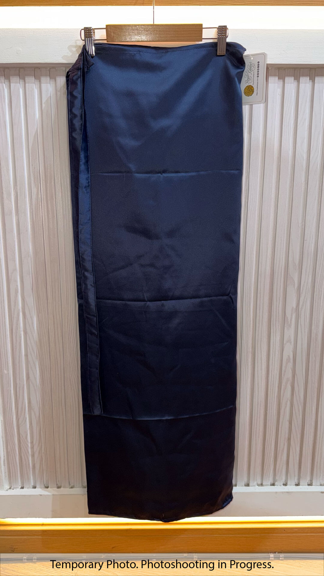 Hisana Fixed-Base Wrap Skirt in Deep Space Blue