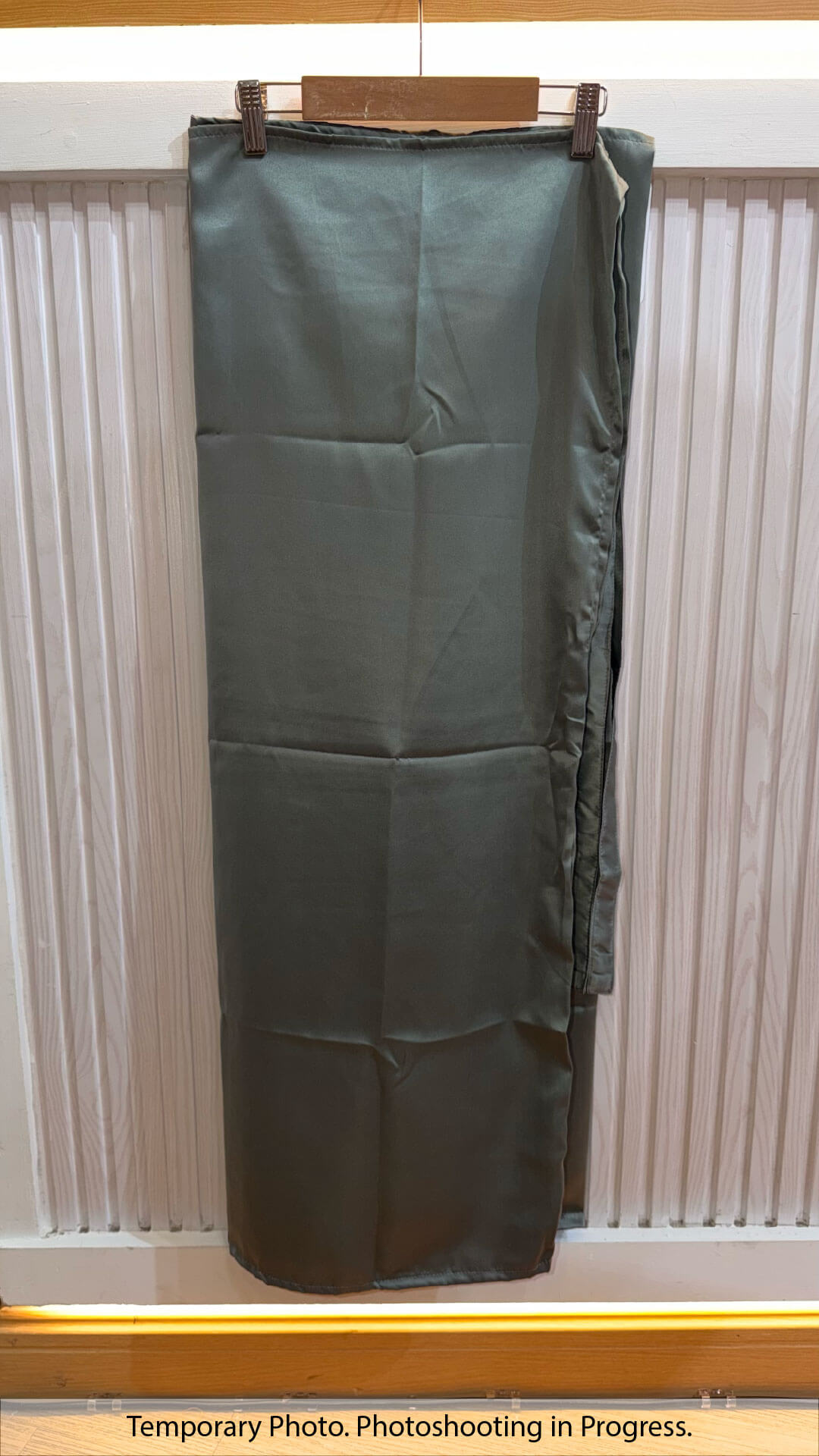 Hisana Fixed-Base Wrap Skirt in Dusty Olive
