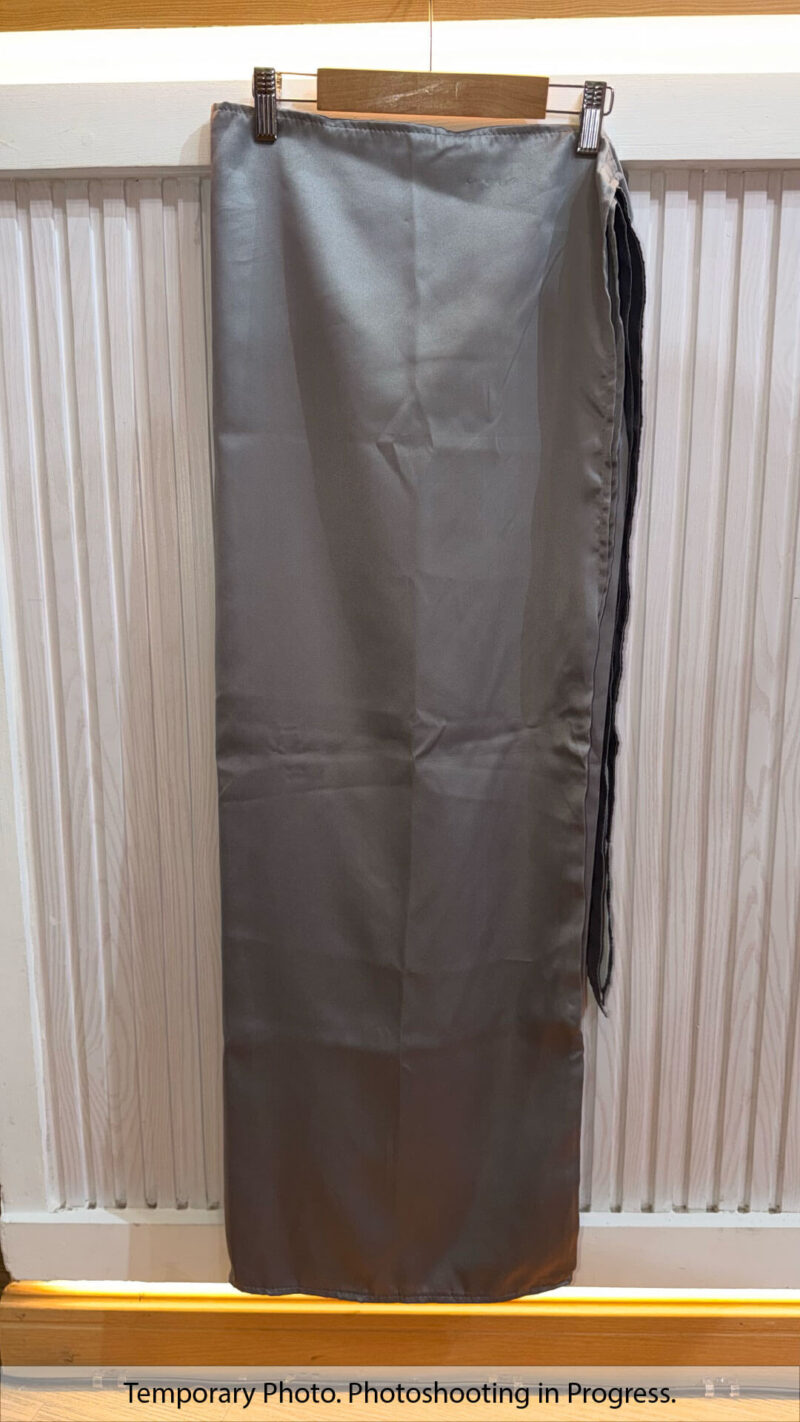 Hisana Fixed-Base Wrap Skirt in Grey Olive