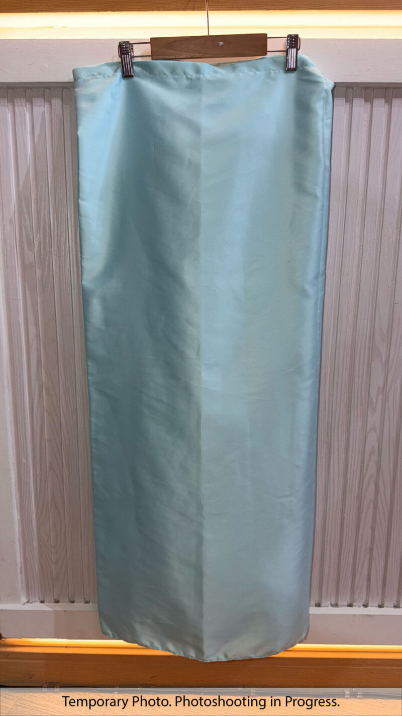 Hisana Fixed-Base Wrap Skirt in Icy Aqua