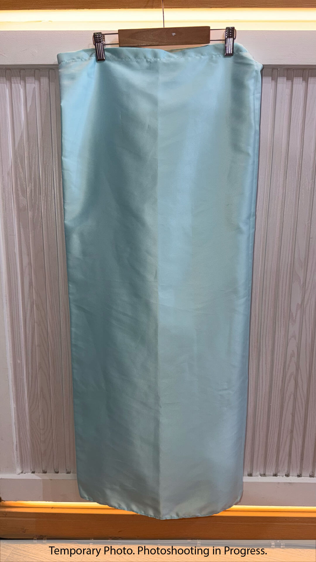 Hisana Fixed-Base Wrap Skirt in Icy Aqua
